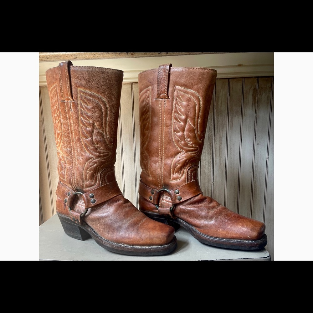 Vintage Frye Thunderbird Harness Boots size 6.5